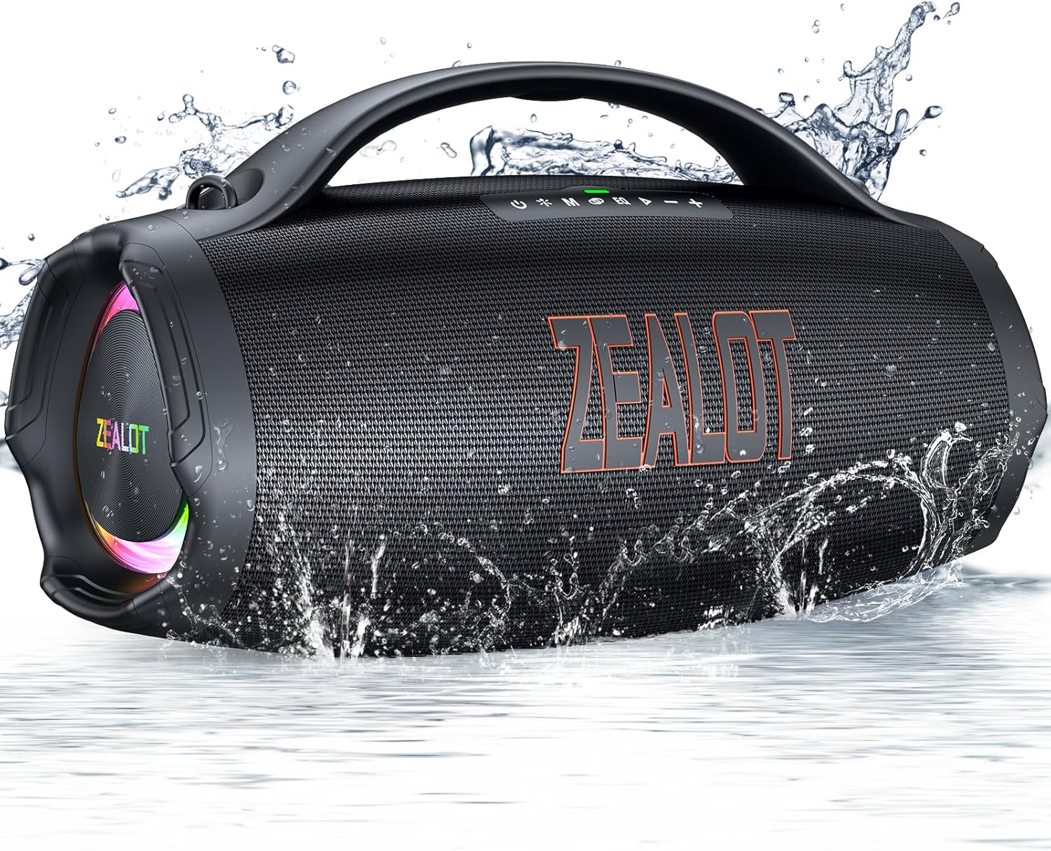 Large Bluetooth Speaker, Portable Speaker with Subwoofer, Wireless Pair/Fast Charging