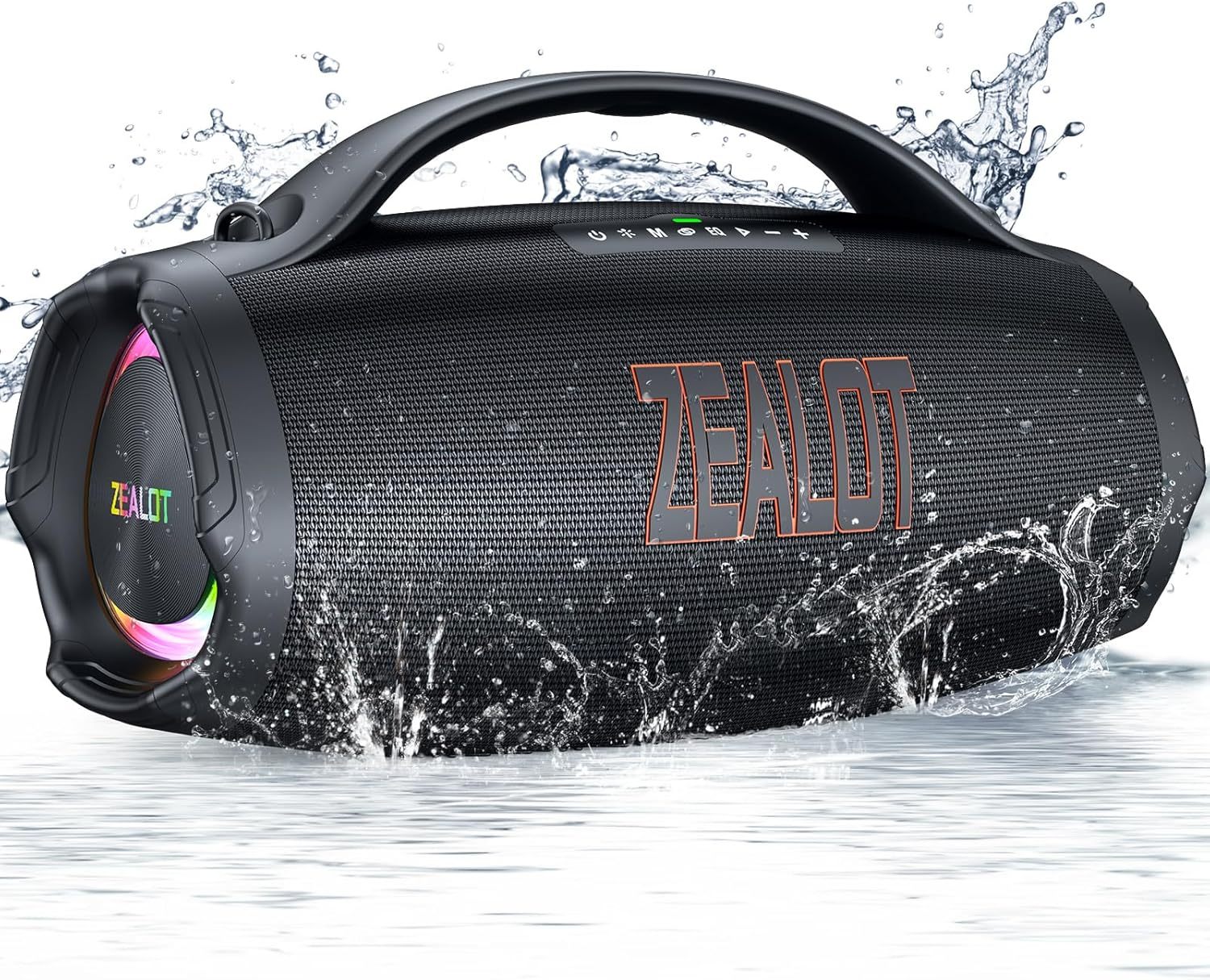 Large Bluetooth Speaker, Portable Speaker with Subwoofer, Wireless Pair/Fast Charging