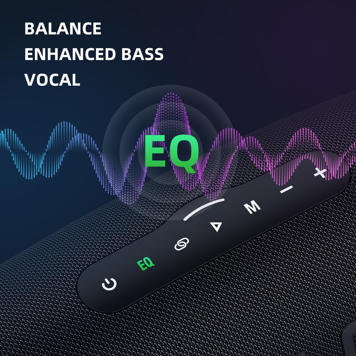 BassUp technology, portable wireless waterproof Bluetooth speaker,