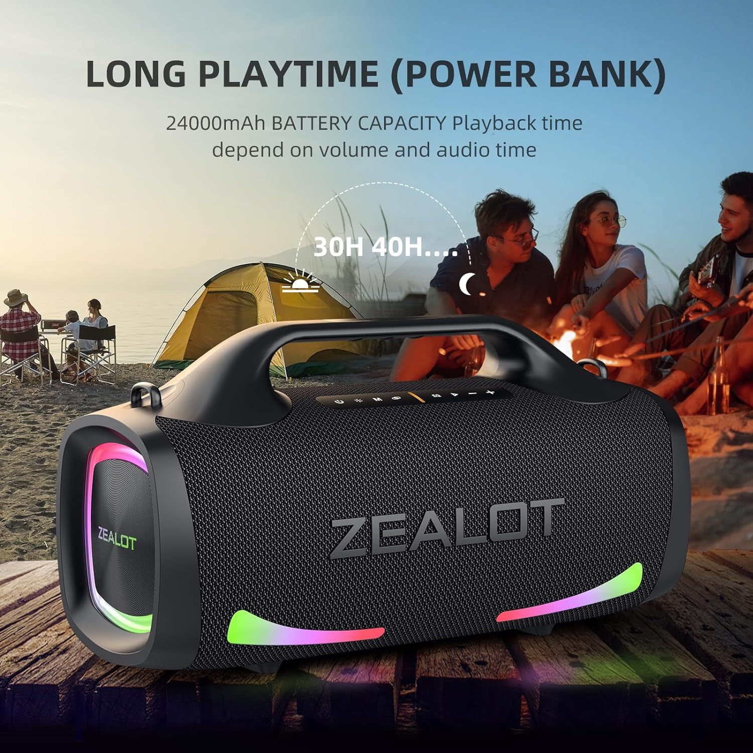 Wireless powerful sound speaker, dual pairing, XBass