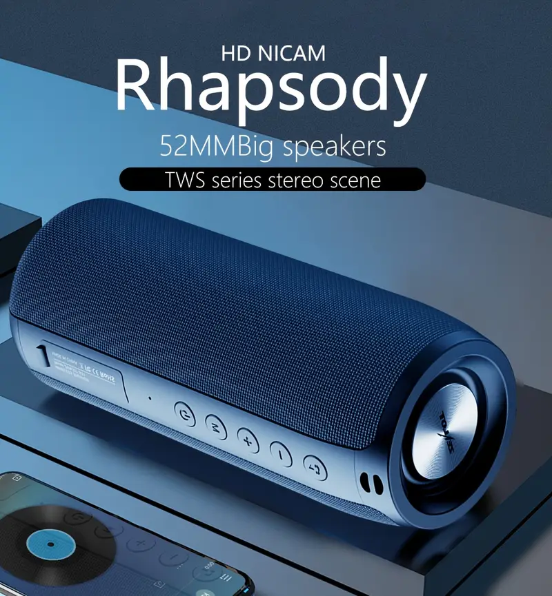   s51 10w portable wireless speaker with dual pairing 10h playtime   bass 1800mah battery usb c charging aux cable   for phone tablet tv details 0