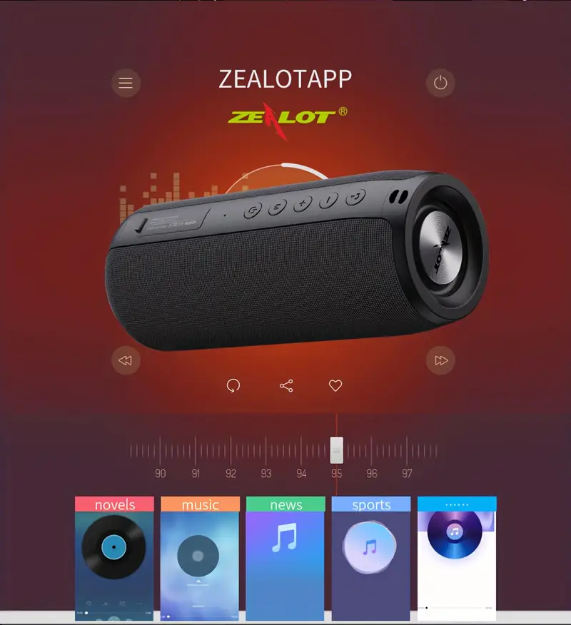   s51 10w portable wireless speaker with dual pairing 10h playtime   bass 1800mah battery usb c charging aux cable   for phone tablet tv details 8