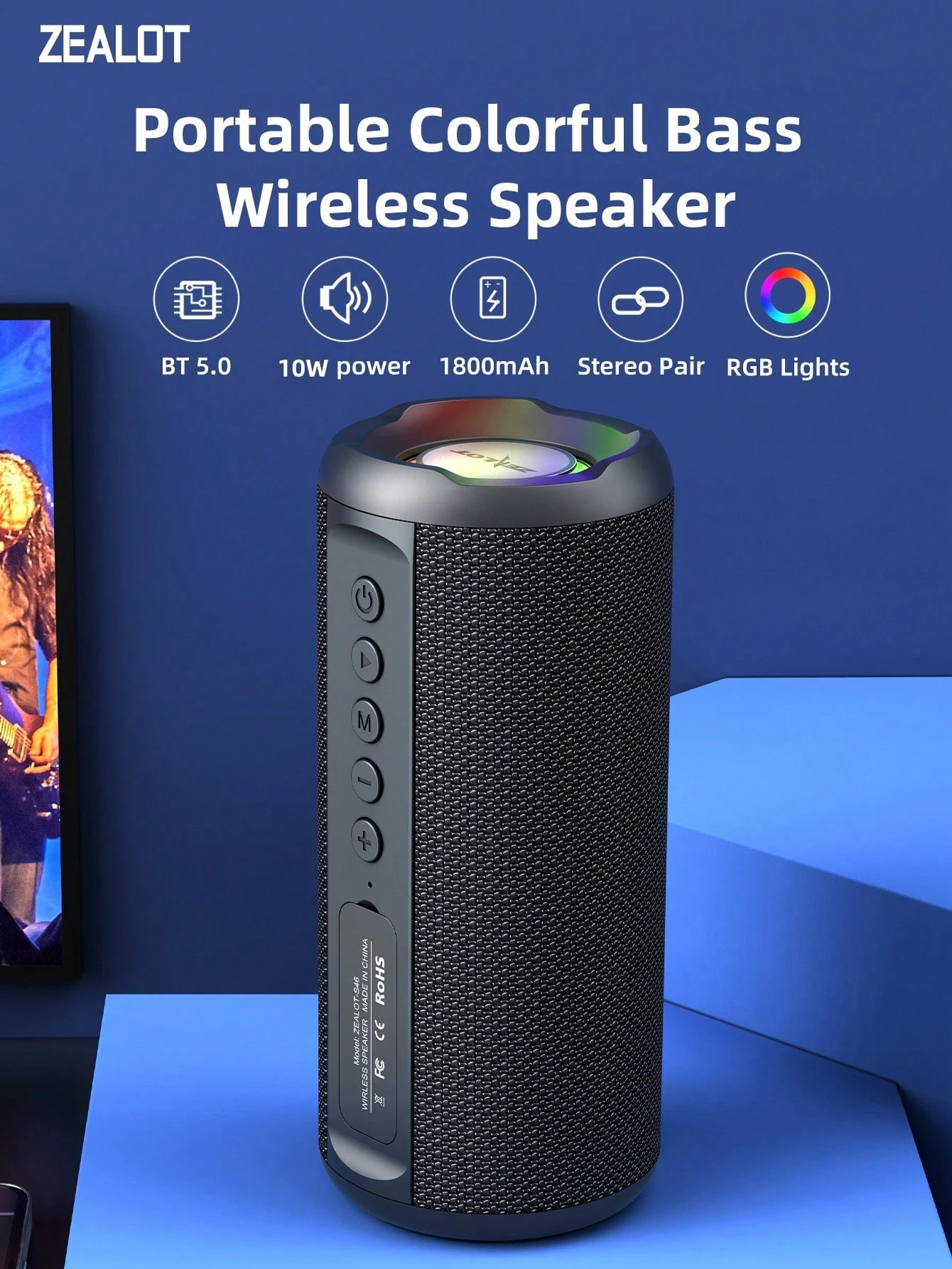 Portable Wireless Dual Speaker Sound Box