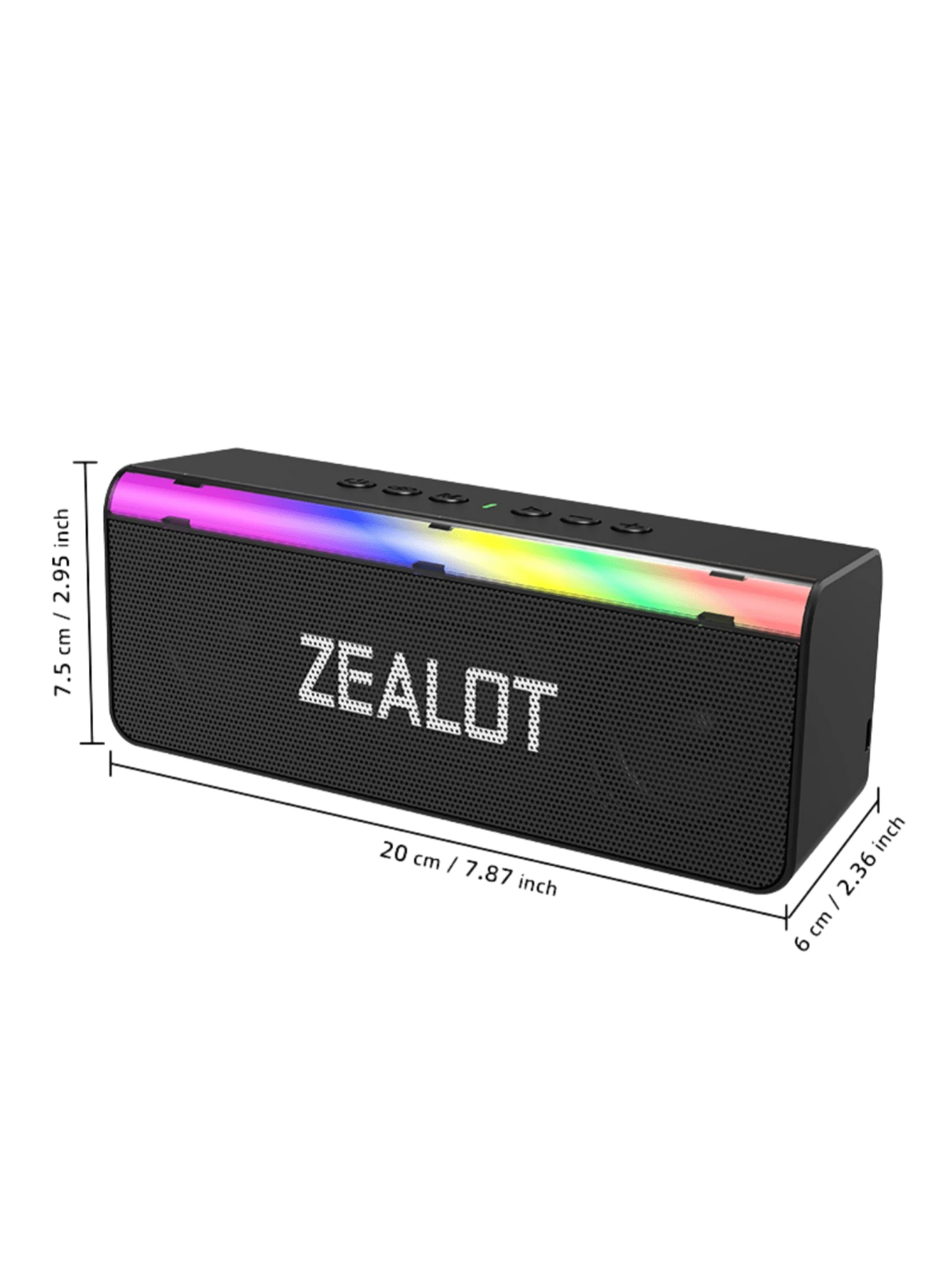 Portable wireless speaker with dual subwoofers and bass-enhanced 3D surround sound