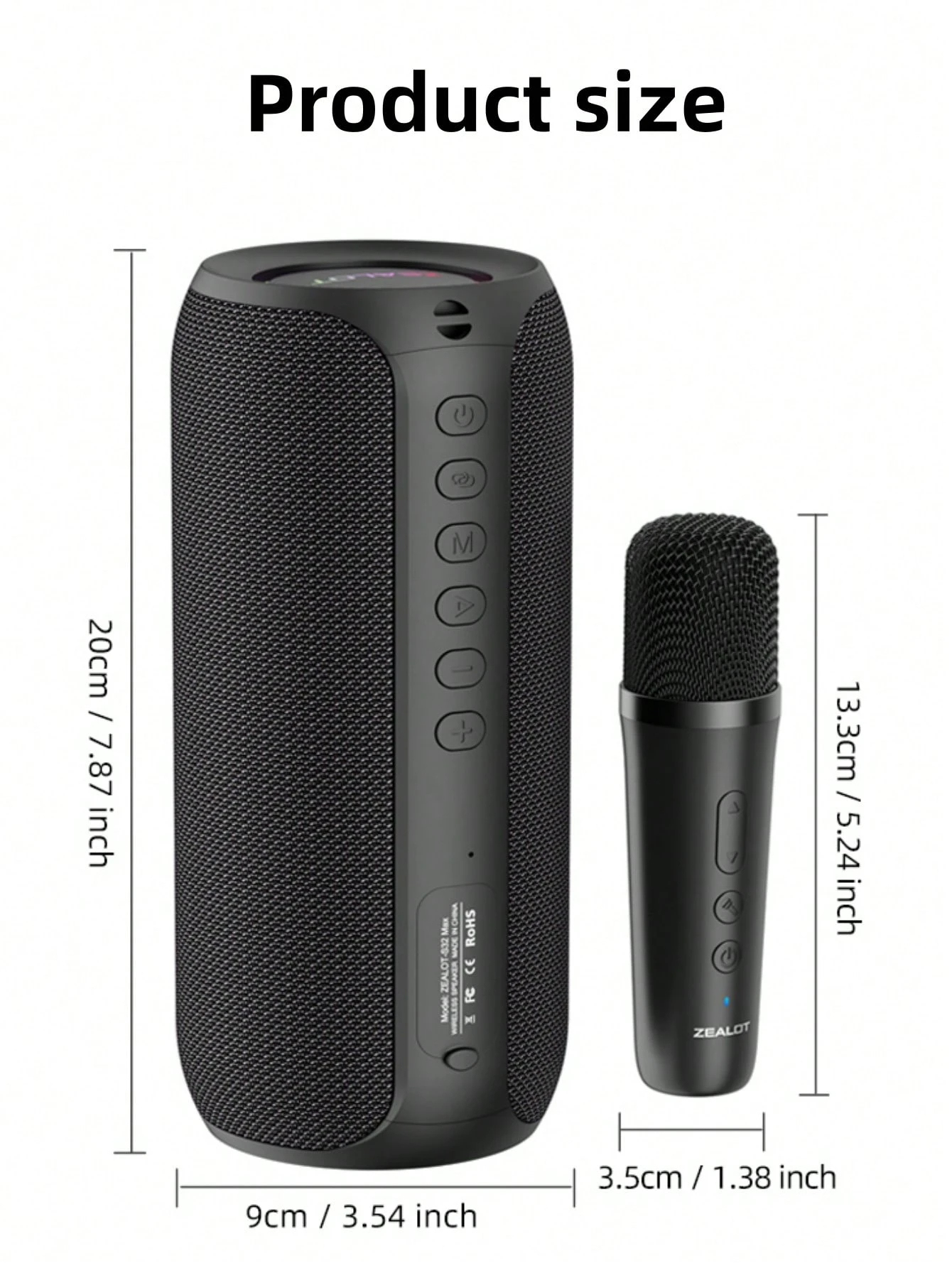 Portable Wireless Bluetooth Microphone Speaker, Home Theater Karaoke S