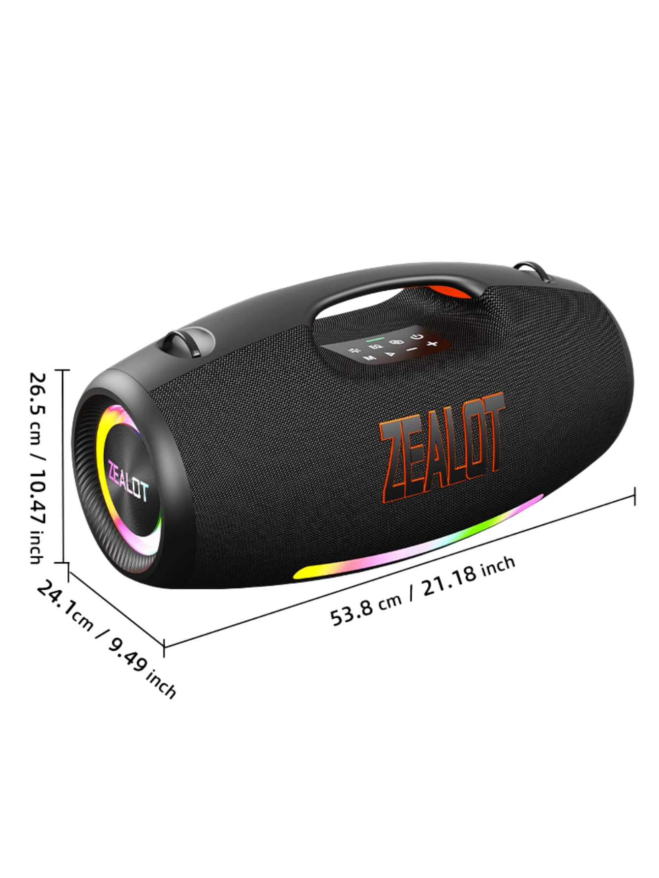 Portable wireless speaker with powerful bass and 3D surround sound