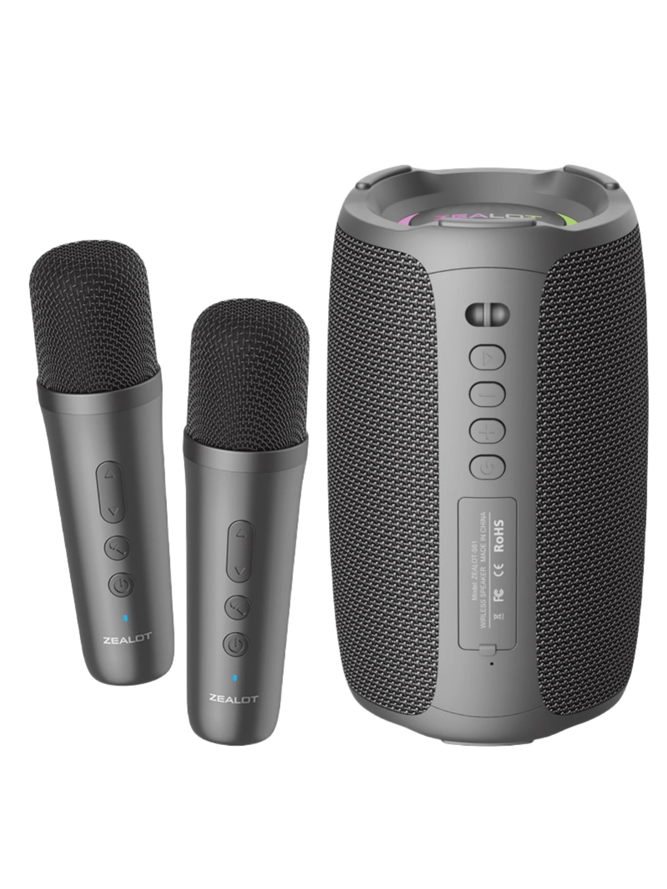Portable wireless microphone speaker with powerful bass and 3D surround sound