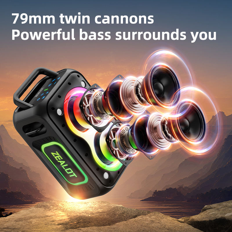 New PT02 outdoor enhanced 3D bass surround speaker – ZEALOT