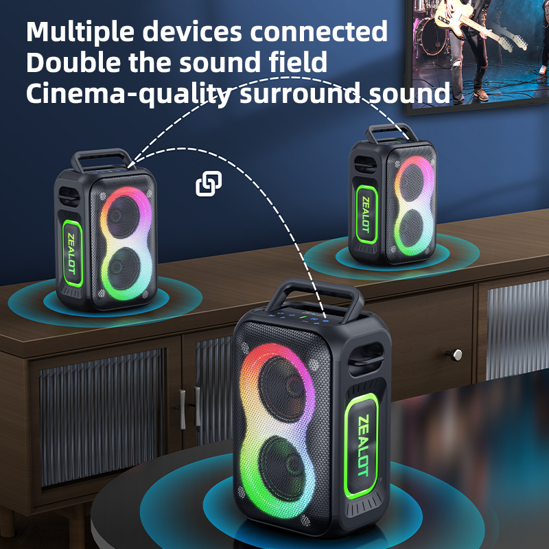 New PT02 outdoor enhanced 3D bass surround speaker – ZEALOT