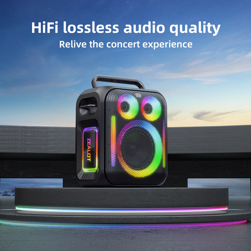 Portable outdoor 3D surround sound speaker