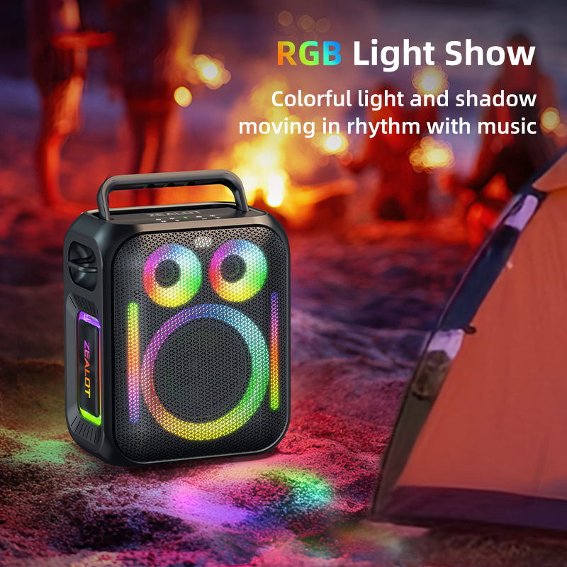 Portable outdoor 3D surround sound speaker