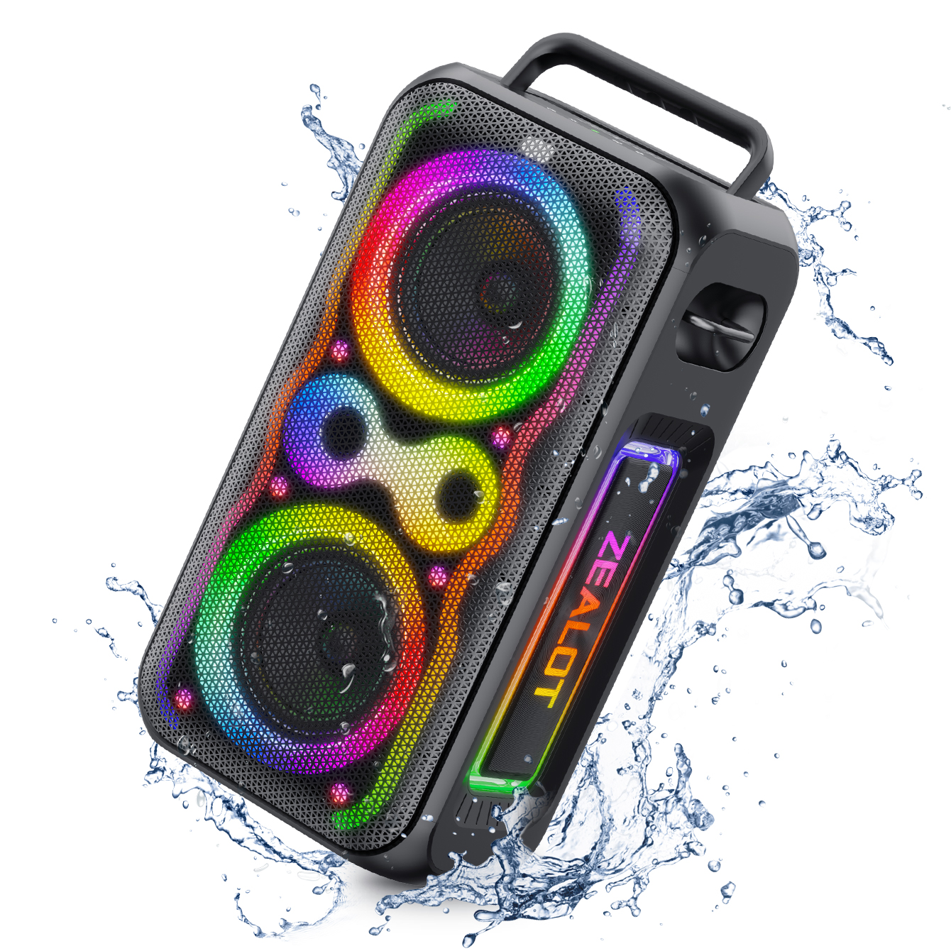 250W portable speaker and subwoofer, 7.1.2 channel audio system