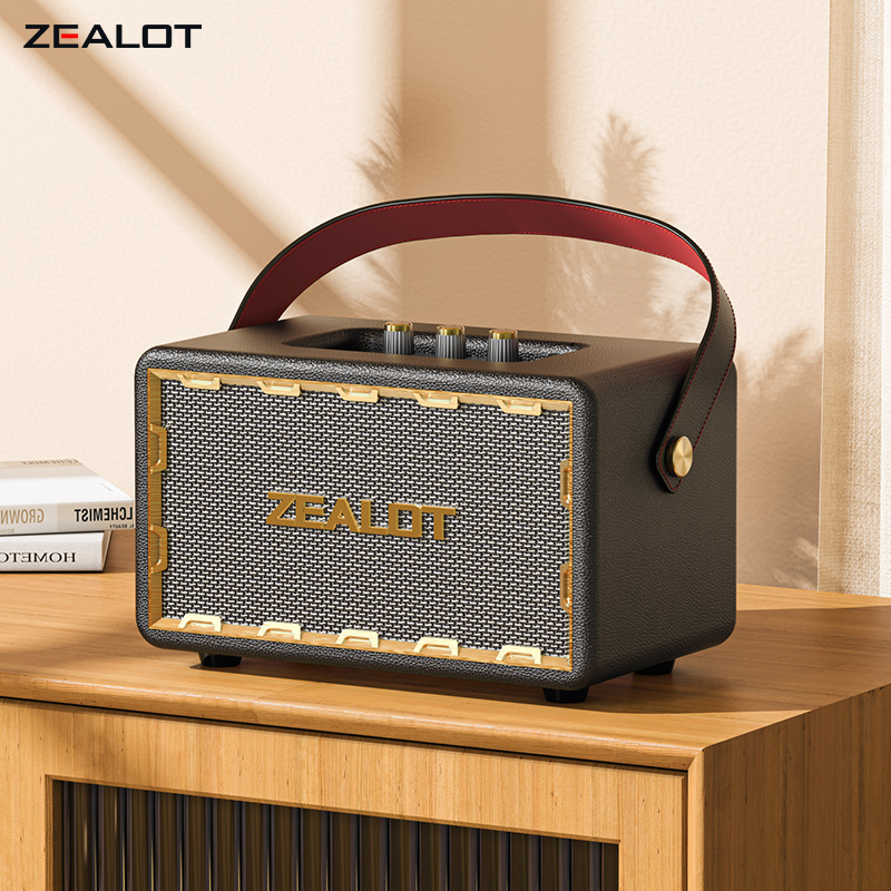 ZEAL ④ Portable wireless speaker with 4 subwoofers, powerful bass, and 3D