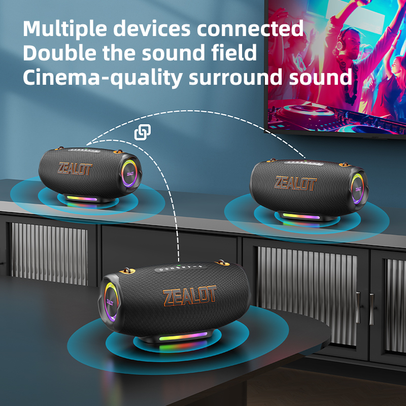 100W Portable Speaker 3D Surround Subwoofer