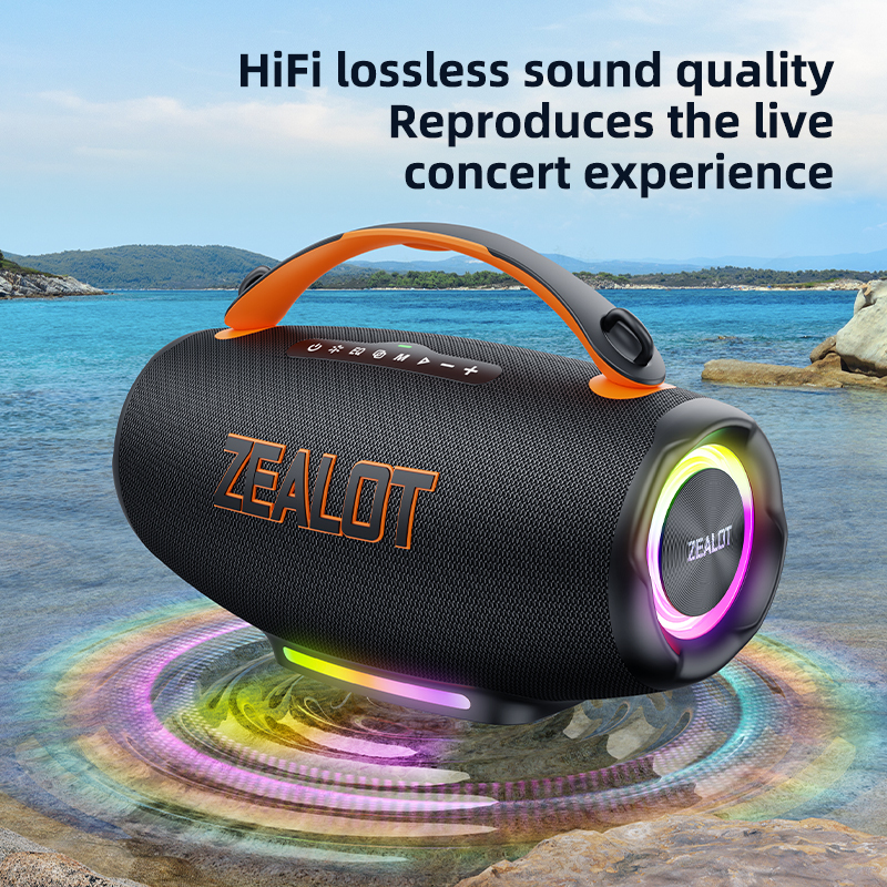 Portable subwoofer with dual-device interconnection and pairing capabilities.