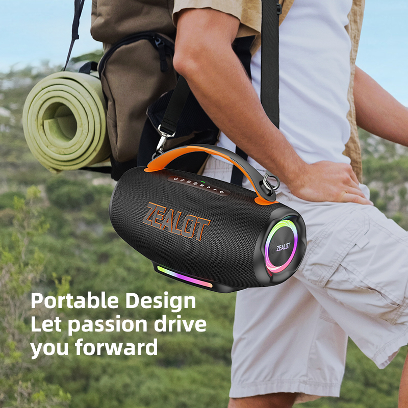 Portable subwoofer with dual-device interconnection and pairing capabilities.