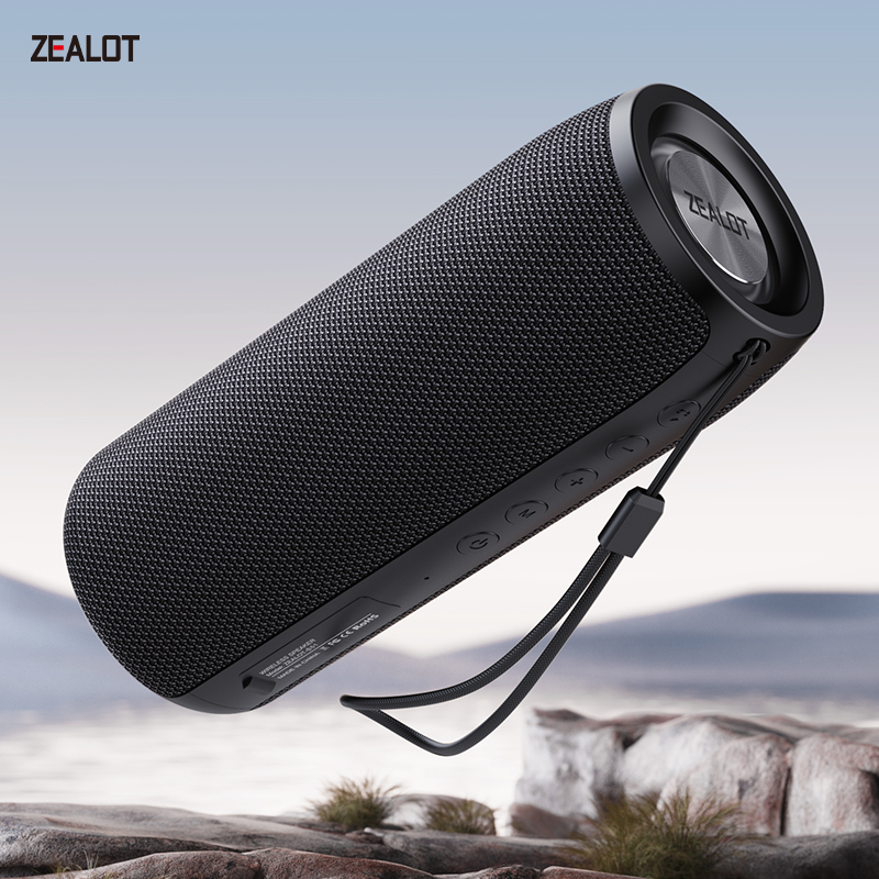 Portable wireless dual pairing speaker with powerful bass