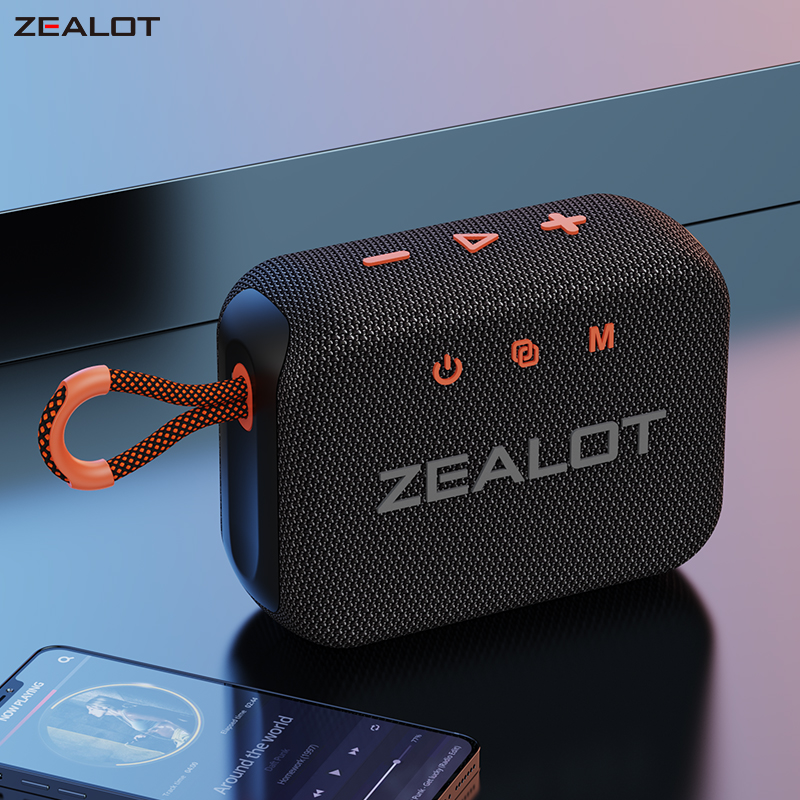 Portable wireless speaker, two units for double the sound, nylon wrapped, IPX6 waterproof