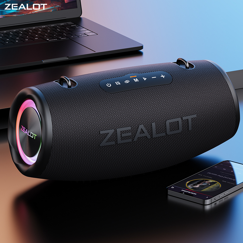 Portable Bluetooth Speaker, Stereo Sound, Deep Bass