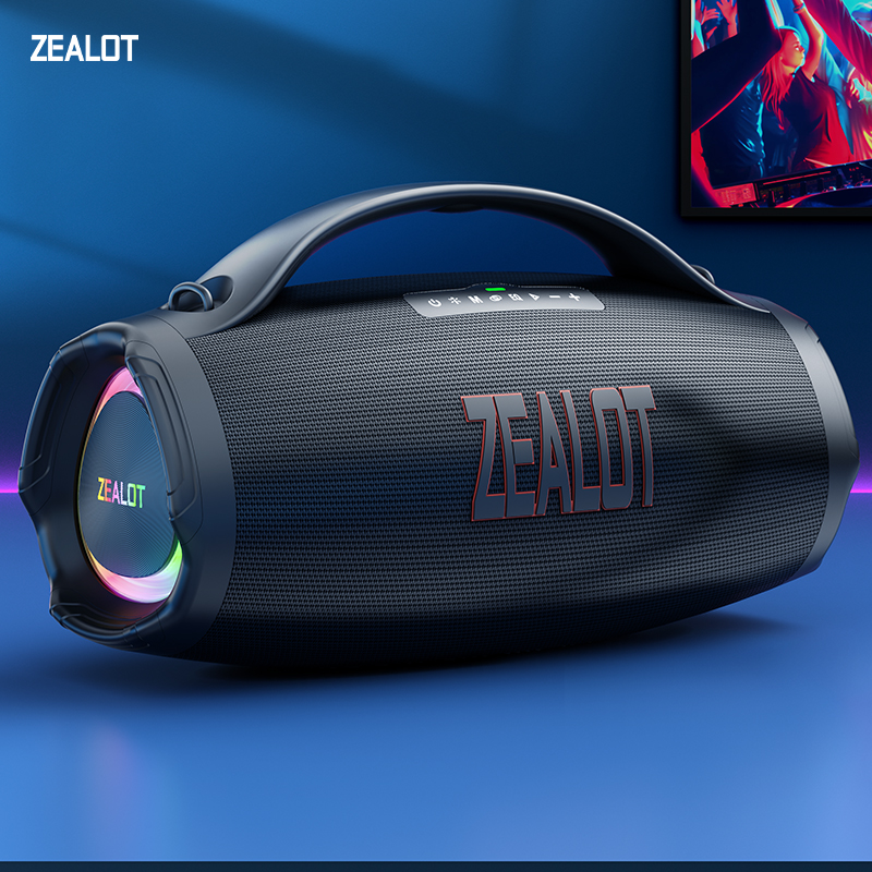 Large Bluetooth Speaker, Portable Speaker with Subwoofer, Wireless Pair/Fast Charging