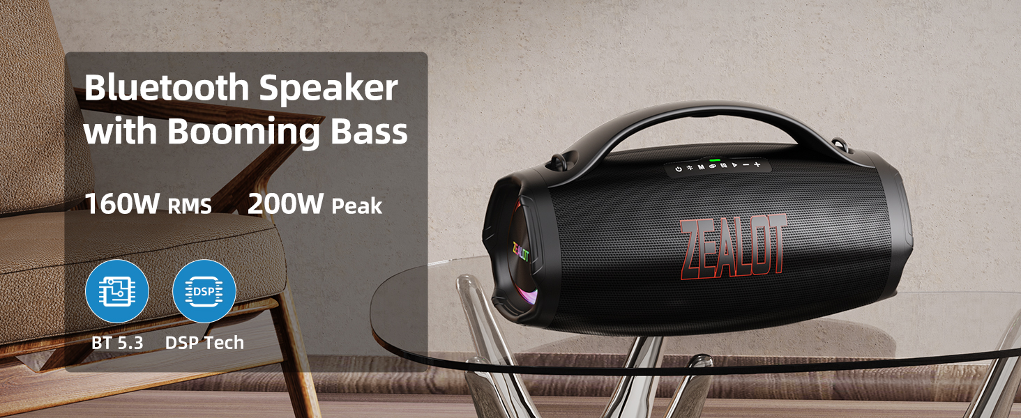 bluetooth speaker with booming bass