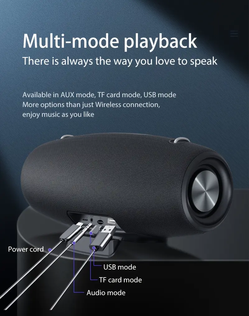  wireless   speakers with shoulder strap 60w dual pairing long   36 hour playtime high quality     smartphones tablets outdoor camping party details 10