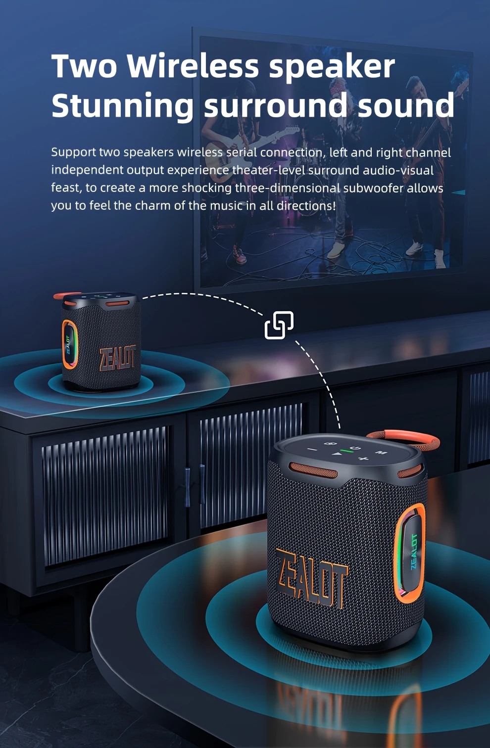   s122 25w portable wireless speaker ipx5 6000mah long   with rgb lighting 8 hour playtime tws hands free calling usb aux smartphone tablet tv support ideal for outdoor car party home theater details 6