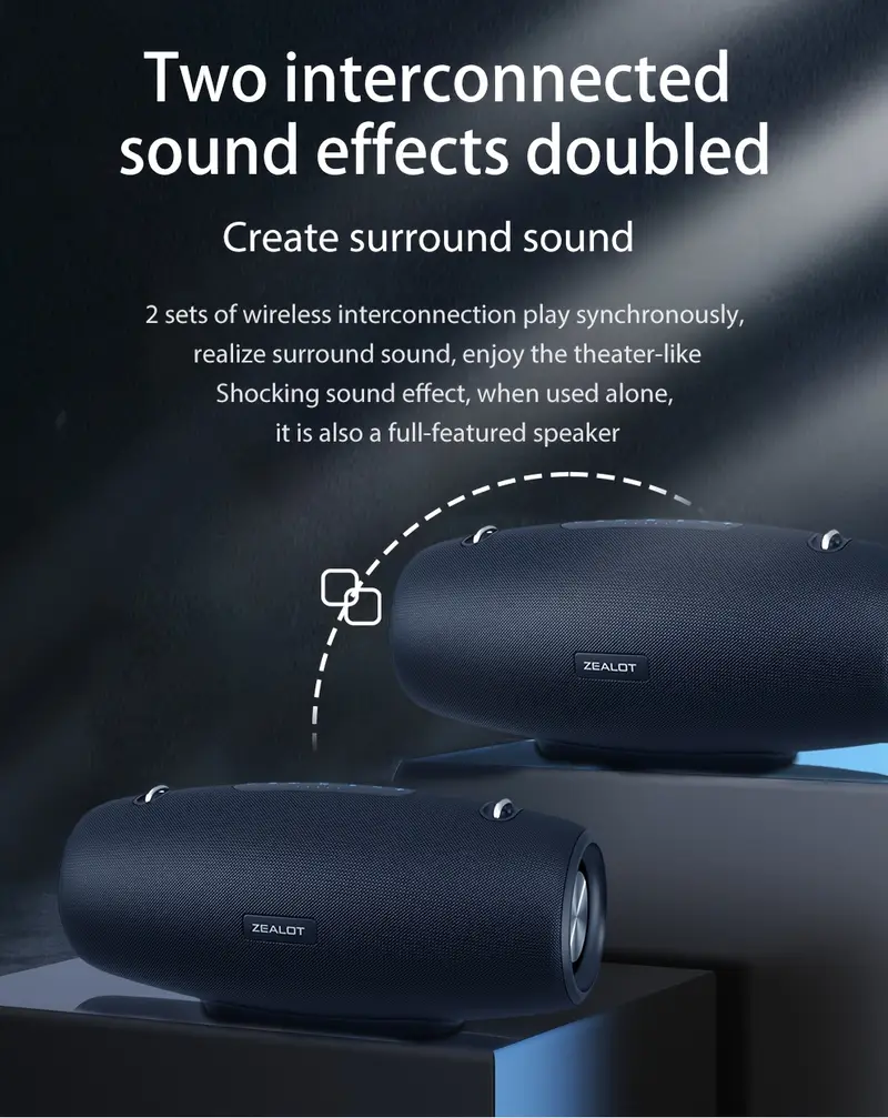   wireless   speakers with shoulder strap 60w dual pairing long   36 hour playtime high quality     smartphones tablets outdoor camping party details 7
