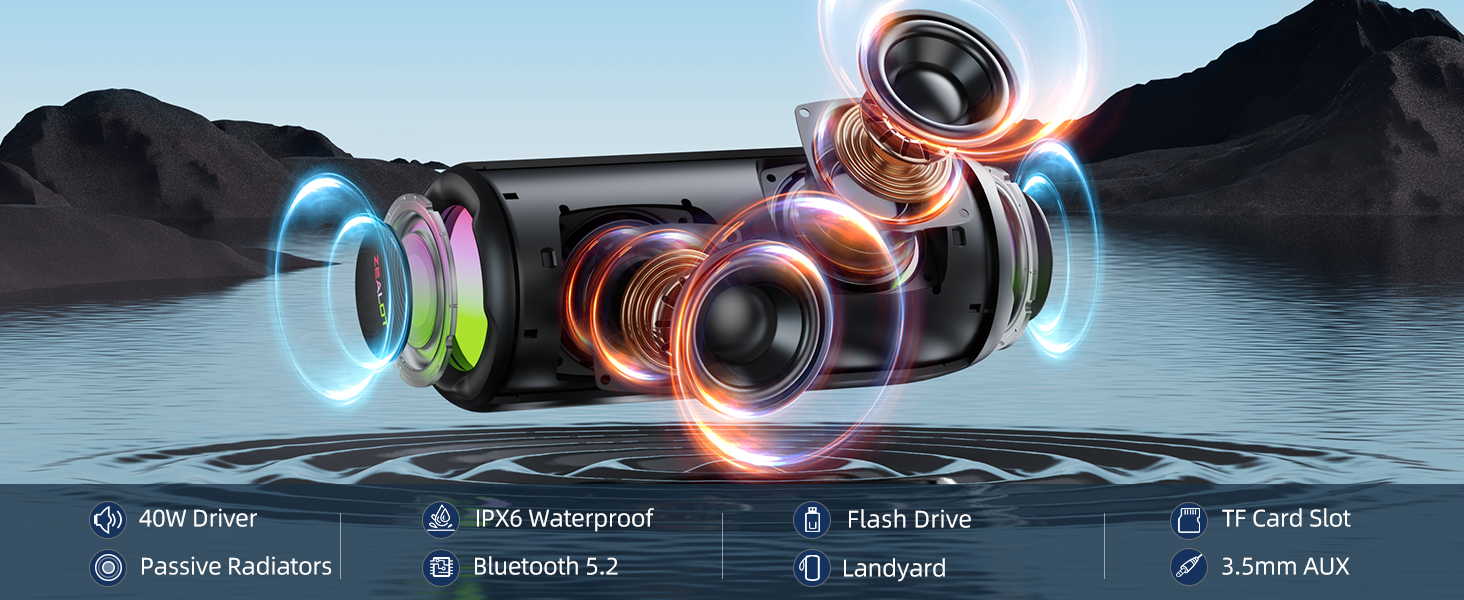 Bluetooth speaker loud portable