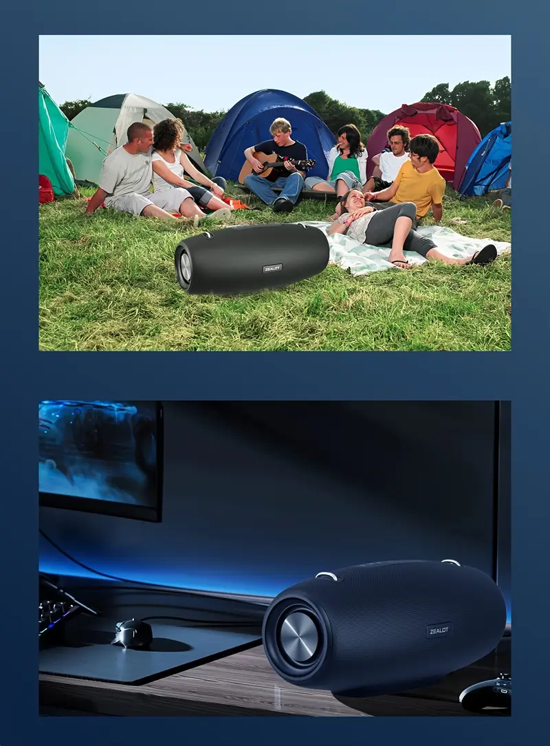   wireless   speakers with shoulder strap 60w dual pairing long   36 hour playtime high quality     smartphones tablets outdoor camping party details 12