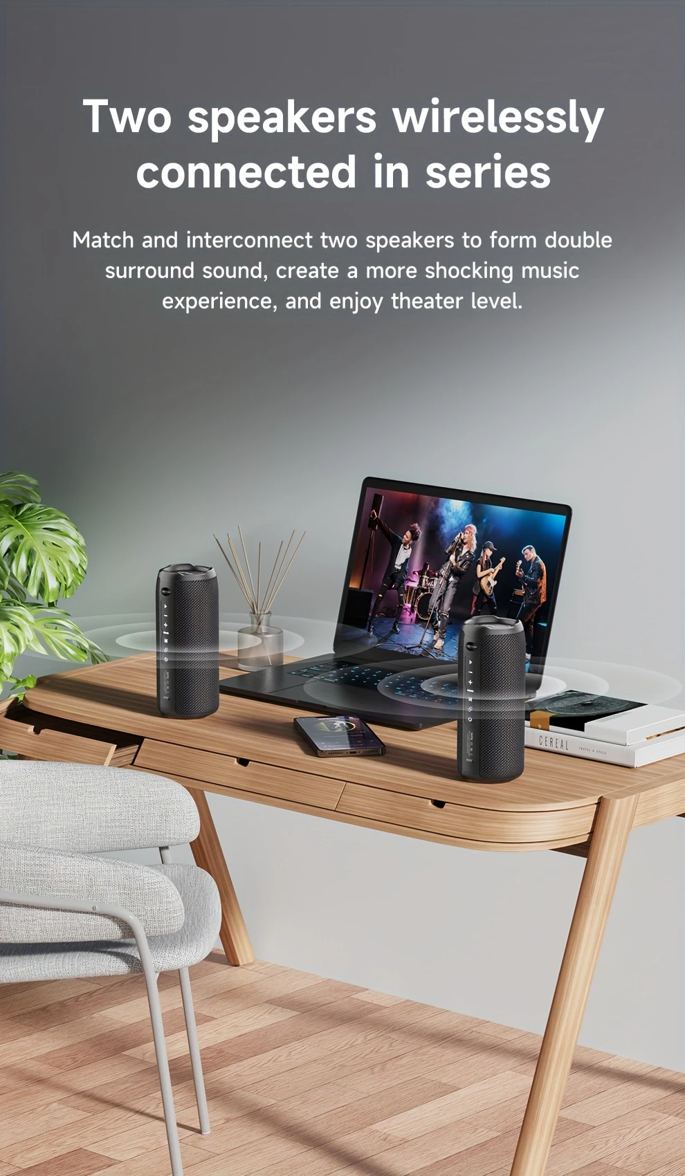   s49pro 20w portable wireless speaker dual speakers bass boost   audio 3000mah long   rgb lights   8 hour playtime   for smartphones tablets tvs usb c charging ipx5 no charging adapters supports sd card usb aux for indoor party beach music stage use details 5