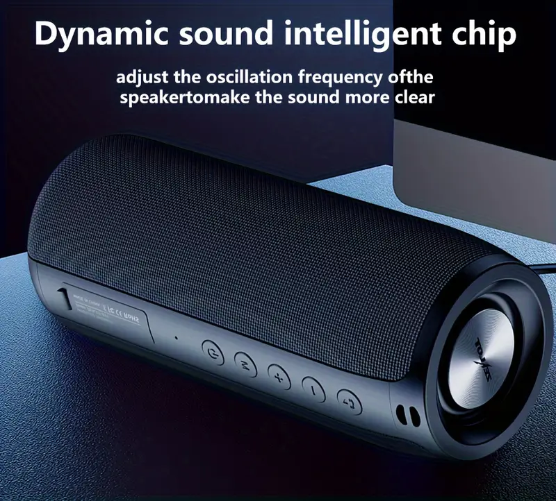   s51 10w portable wireless speaker with dual pairing 10h playtime   bass 1800mah battery usb c charging aux cable   for phone tablet tv details 5