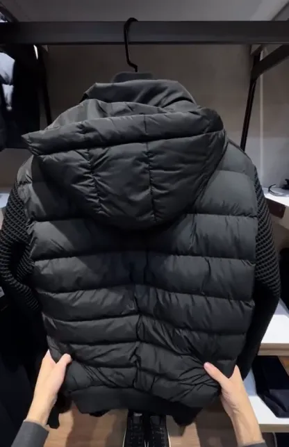 🎉Hot Sale❄️Classic knit patchwork thick down jacket