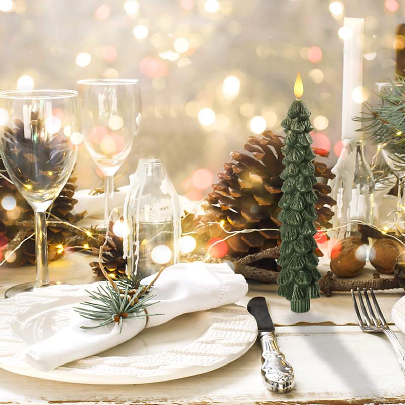 Hot Sale 50% OFF🔥Flameless Taper Candles - Christmas Tree LED Candles🎄