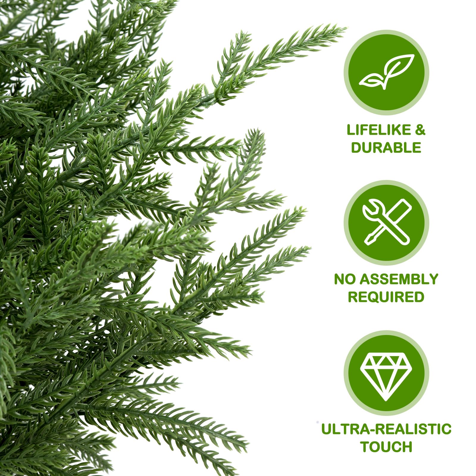 🎄Real Touch Norfolk Pine Topiary Tree - 20'' CHRISTMAS TREE