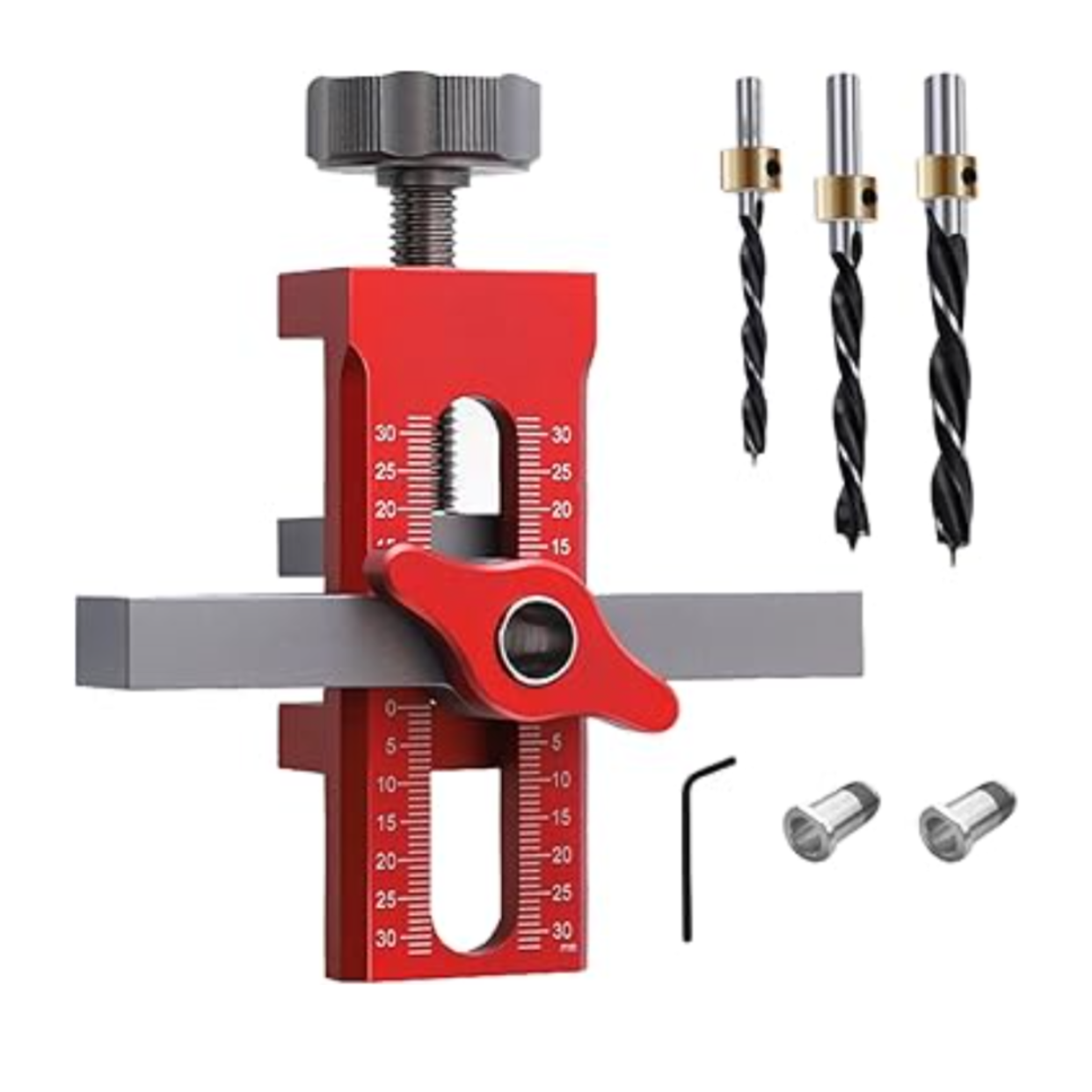 Einstellbarer Schrank Tür Installation Positioner, Topfband bohrschablone tür Mount Locator einstellbarer Länge, Cabinet Door Hardware Mounting Jig Positioning Tool den meisten Schranktüren (rot)