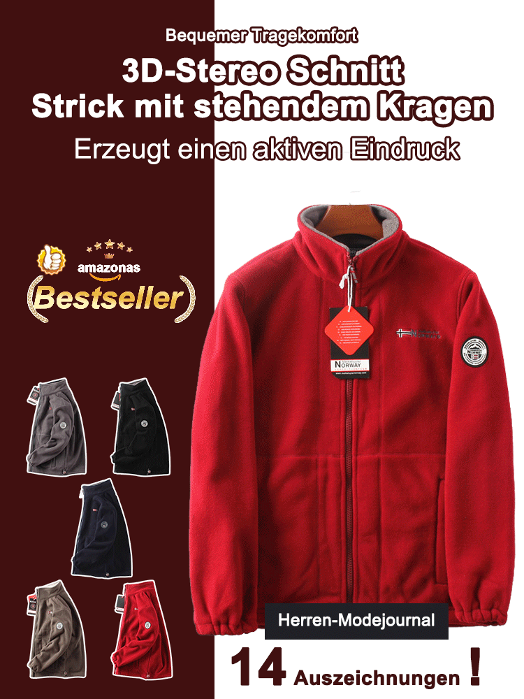 Norwegische Outdoor-Premiummarke【Zweiseitige Fleece-Jacke】99% Kaschmir