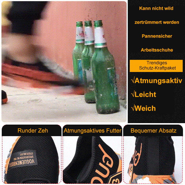 【👞👟Professionelle Sicherheitsschuhe in Rettungsqualität】Hochfeste Verbundwerkstoffe, nur begrenzt verfügbar