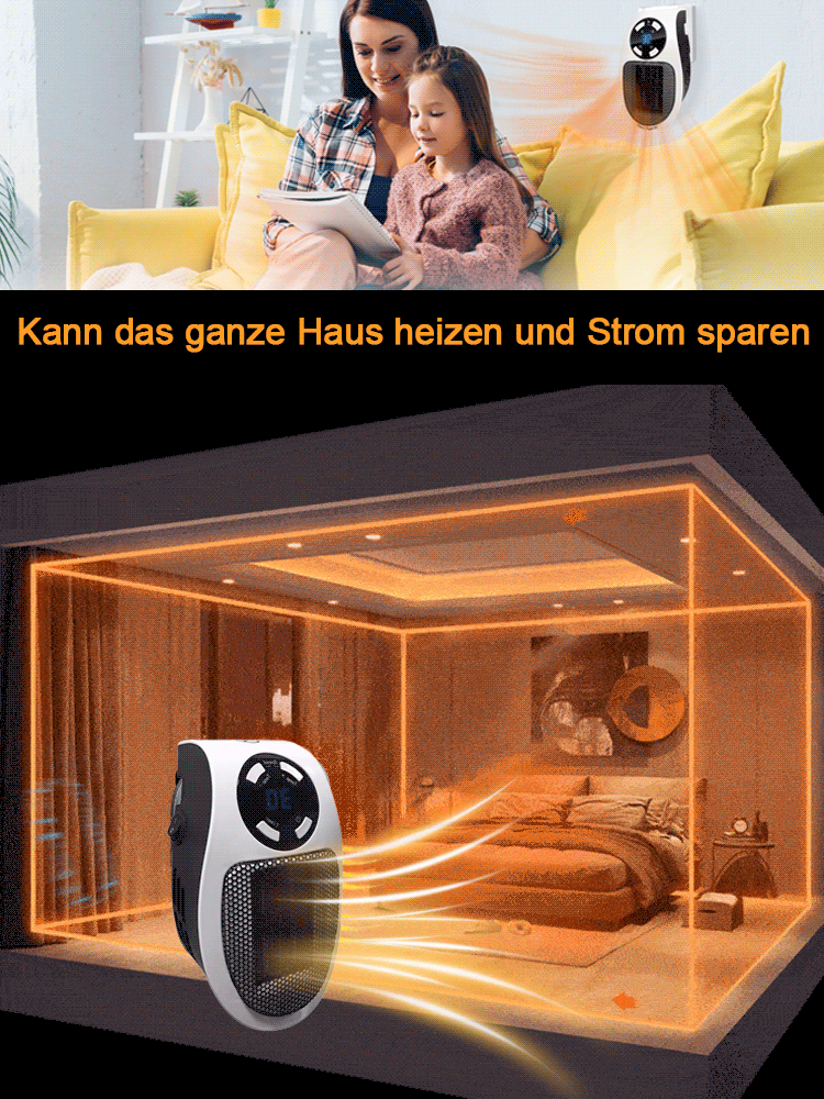 Neueste Energiespartechnologie 2025 【Nur 1 kWh in sieben Tagen⚡】 Heizlüfter mit Blitzschneller 3-Sekunden-Aufheizung🔥