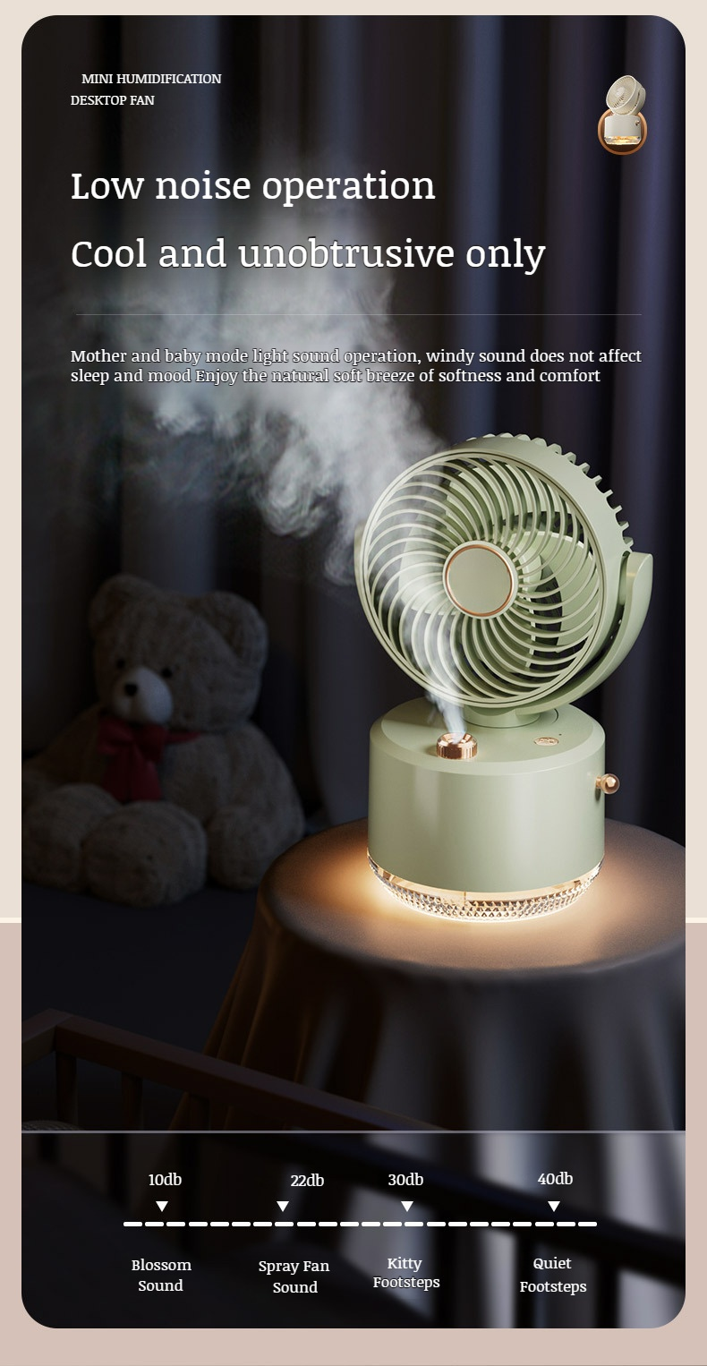 Rechargeable desktop fan for personal cooling