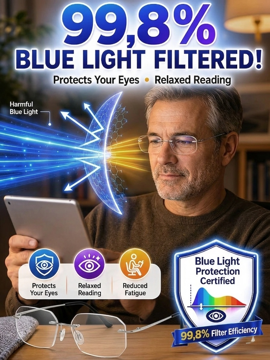 [No Prescription Needed] Ultra-Light Smart Auto-Focus Glasses | Clear Near to Far Vision | Blue Light Filter | Photochromic 👓✨