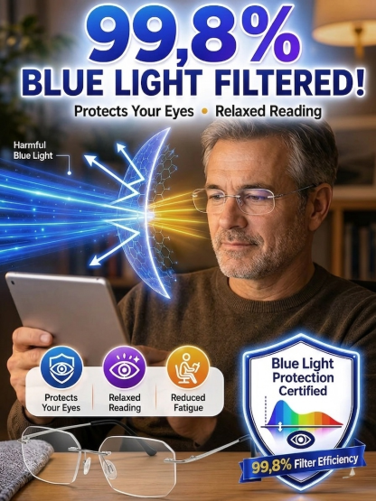[No Prescription Needed] Ultra-Light Smart Auto-Focus Glasses | Clear Near to Far Vision | Blue Light Filter | Photochromic 👓✨