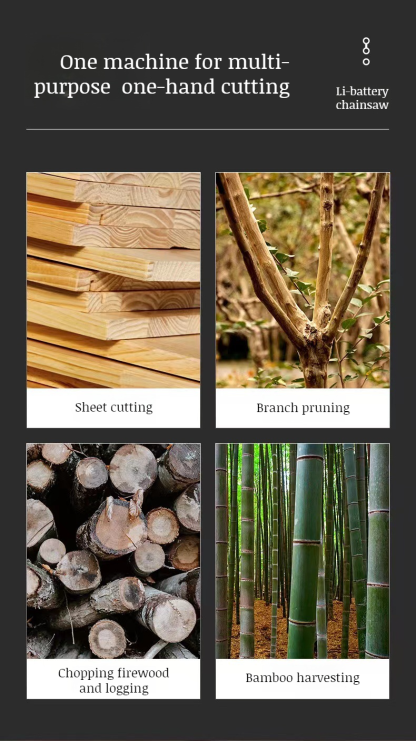 Outdoor portable lithium chaaw Rechargeable small single hand saw handheld Sharp cordless sawmill