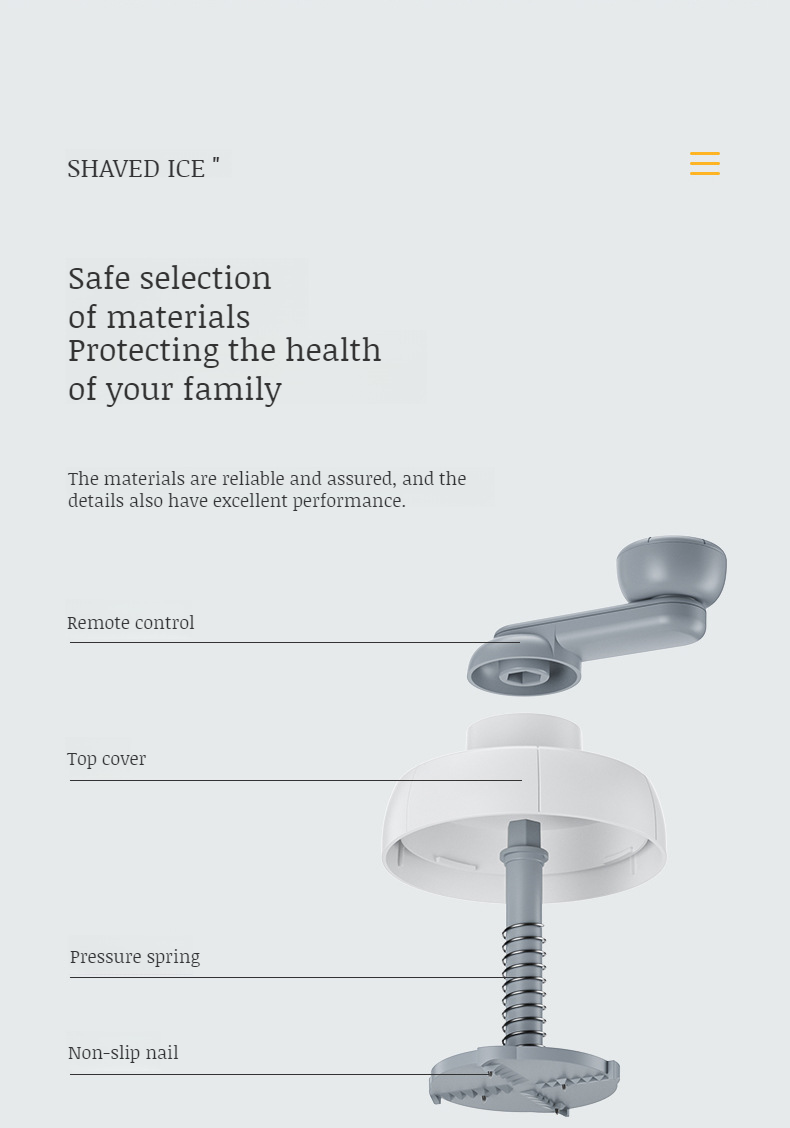 Effortless ice shaving with non-slip pads