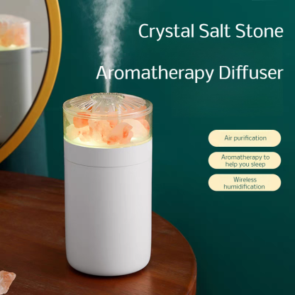 Car humidifier colorful ambient light mini humidifier wireless charging models salt lamp humidifier