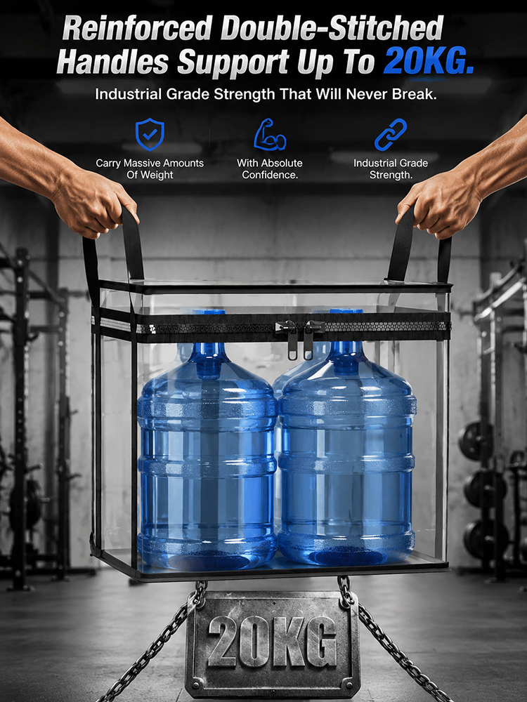 [20kg Heavy Duty Capacity] Large Clear Storage Bags | Waterproof PVC | Reinforced Handles ✨
