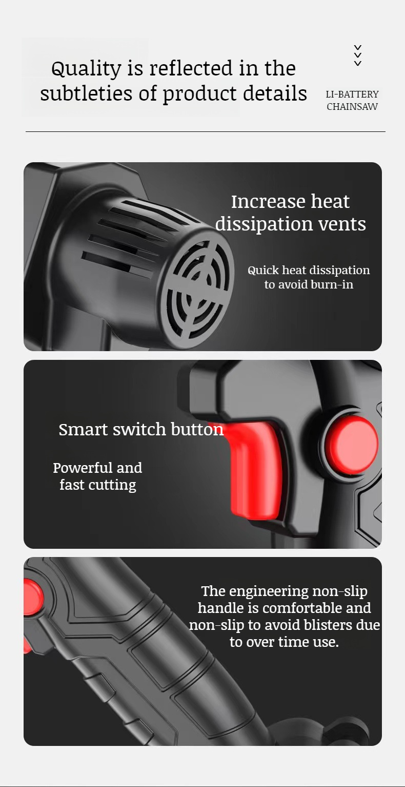 Outdoor portable lithium chaaw Rechargeable small single hand saw handheld Sharp cordless sawmill