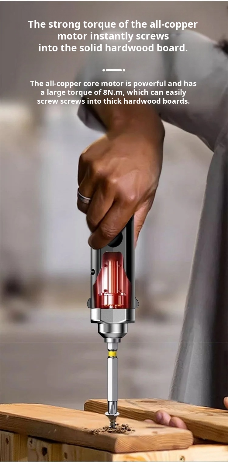 Household rechargeable screwdriver for repairs