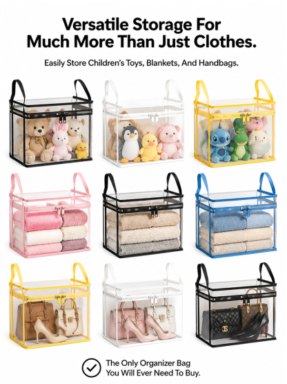 [20kg Heavy Duty Capacity] Large Clear Storage Bags | Waterproof PVC | Reinforced Handles ✨