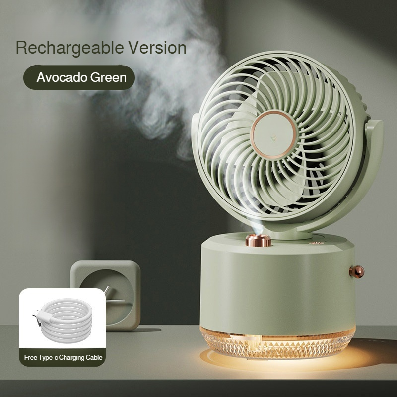 Portable rechargeable electric fan dormitory desktop mini fan long life desktop mute circulation fan